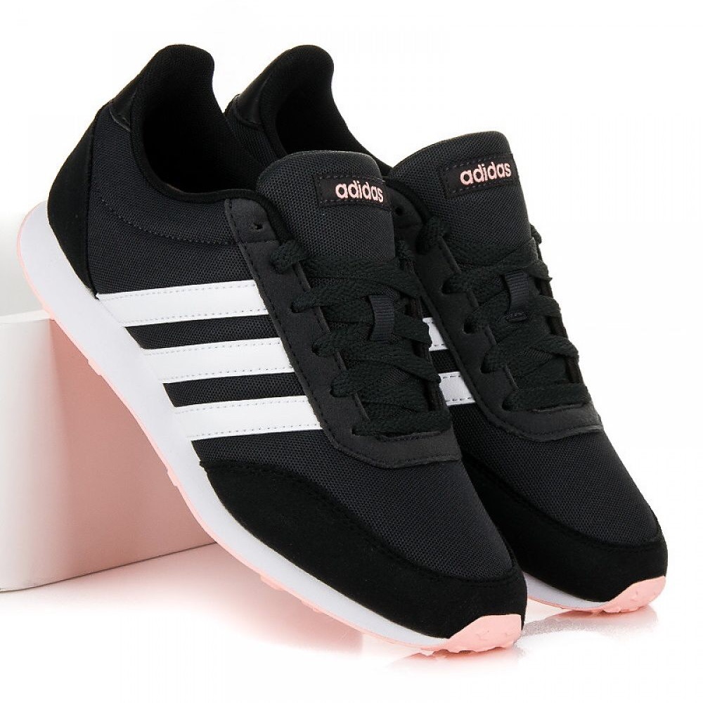 NEW Adidas running shoe size 8 black white pink